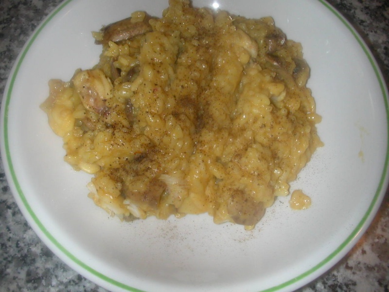 Arroz cremoso de championes y rape Arroz10