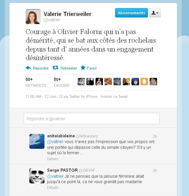 Trierweiler  soutient l'adversaire de Ségolène Royal contre l'avis de Hollande Vt_con10