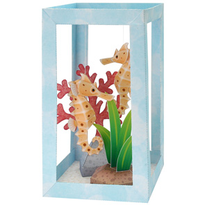 [petits et grands enfants] découpage et pliage 3D - aquariums marins Aquari12