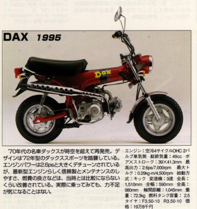 Les évolutions du Dax, les modèles (1969...) Dax-1910