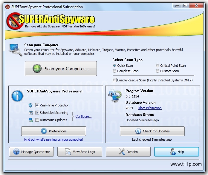  برنامج SUPERAntiSpyware لازالة سائر الملفات الضارة بحجم 13.90MB 2131