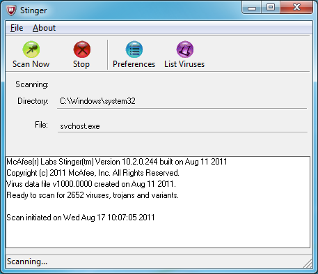 برنامج McAfee Stinger 10.2.0.463 لاكتشاف و ازالة الفيروسات احدث اصدار 274