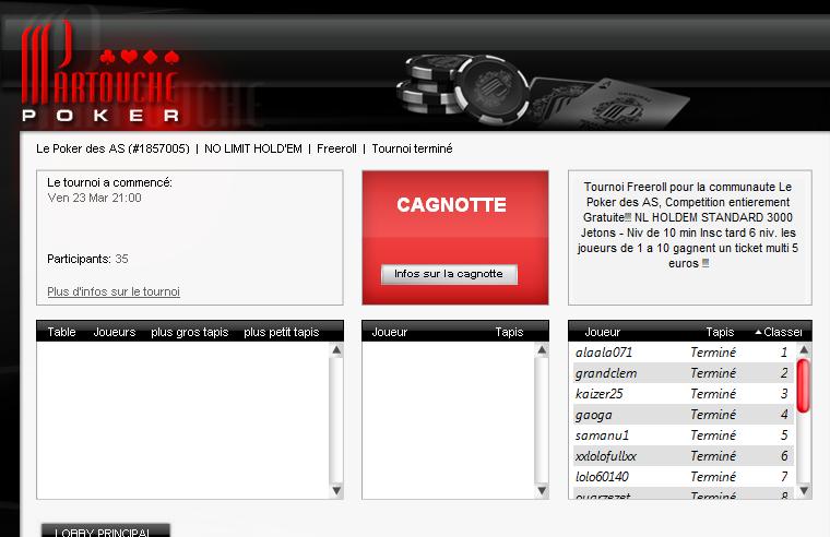 resultats privés Le Poker Des As - Page 3 Partou17