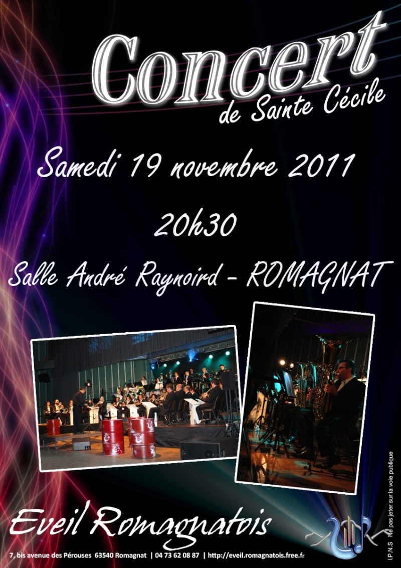 Eveil Romagnatois : Concert de Ste Cécile - 19/11/2011 - Romagnat Flyers10