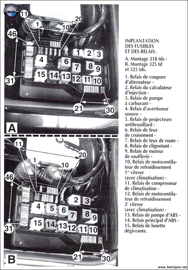 [ BMW E36 325 tds an 1994] probleme anti-démarrage (Resolu)  Fusibl11