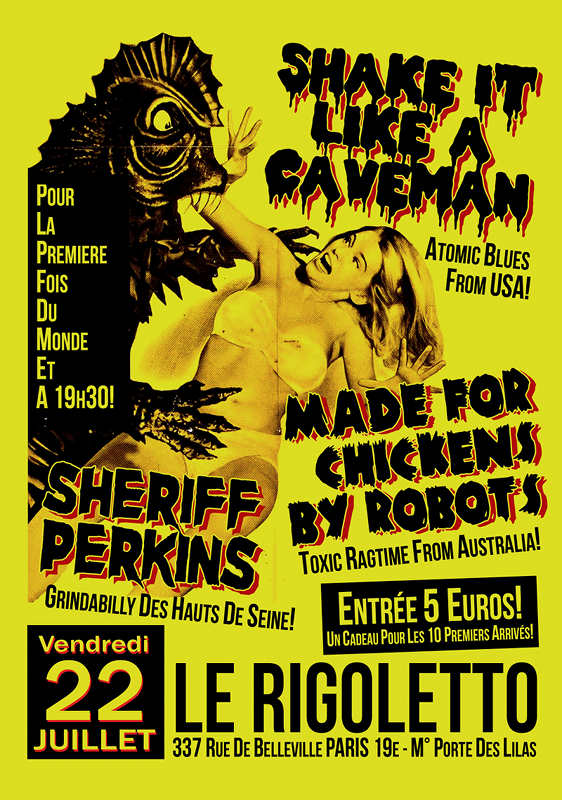 Sheriff Perkins+Shake It.Caveman+Made.Chickens.Robots   Flyerr11