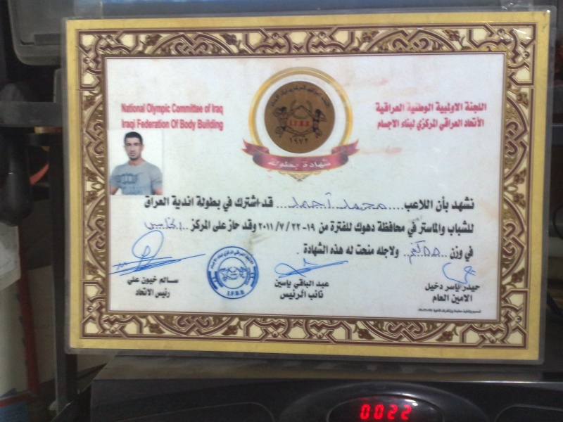 بطل كوردستان لكمال الاجسام محمد احمدوالملقب (بروس لي) 29122019