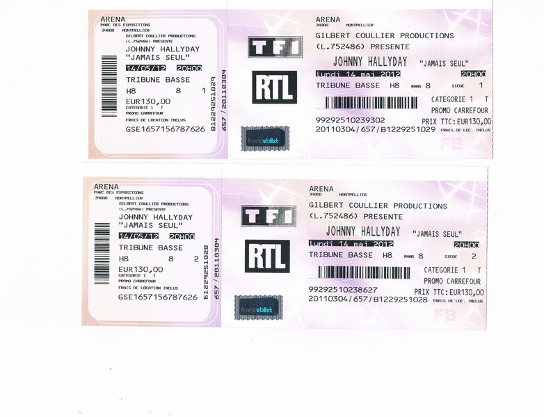 Place de concert ARENA Billet12