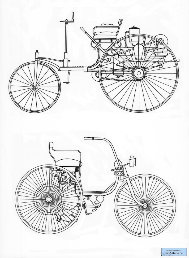 La Daimler à roues-fil "Stahlradwagen"1889 Mbga1206
