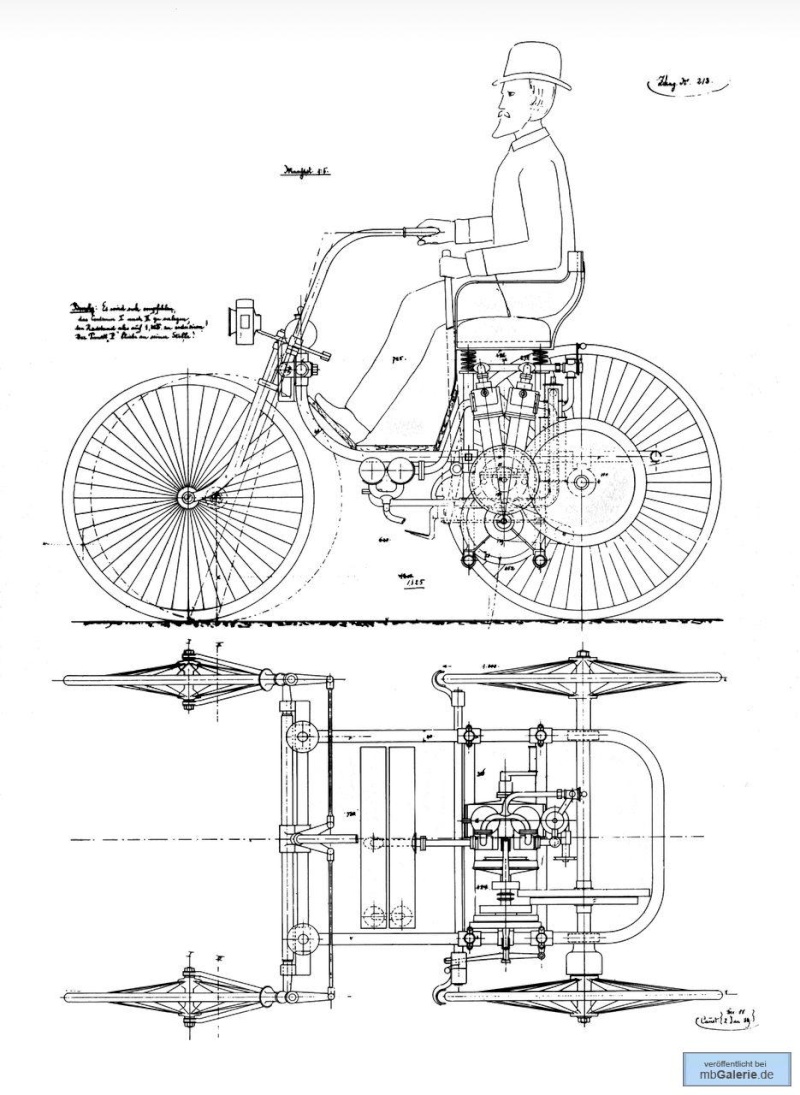 La Daimler à roues-fil "Stahlradwagen"1889 Mbga1207