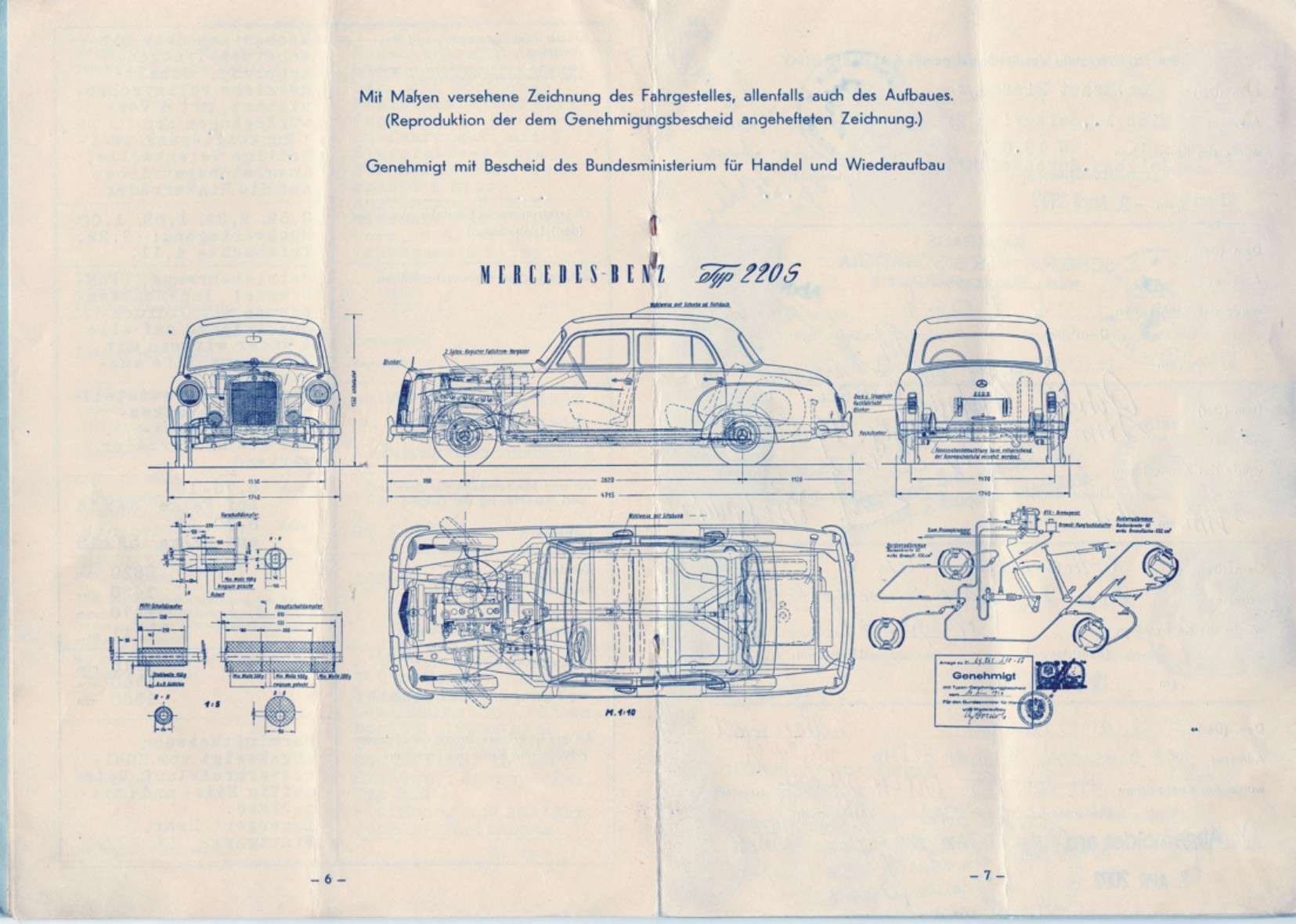 Catalogue de 1954 sur la Mercedes 220 "Ponton" W180 Merc1263