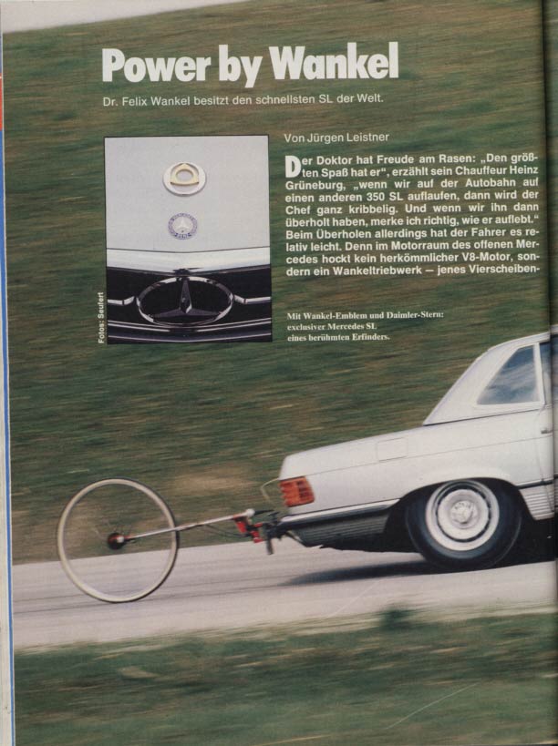 [Historique] Mercedes C 111 (1969-1979) - Page 2 R107-s11