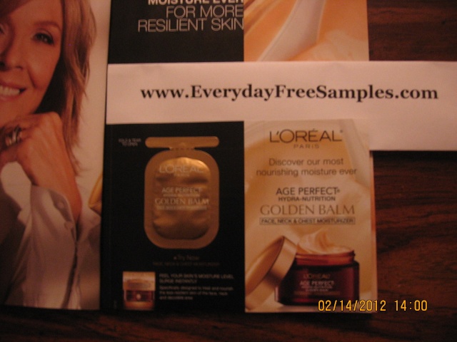 FREE L'Oreal Age Perfect Golden Balm Sample on Redbook Mag 00129