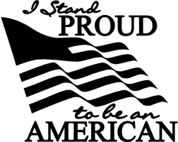 FREE "I Stand Proud To Be An American" Decal Americ10