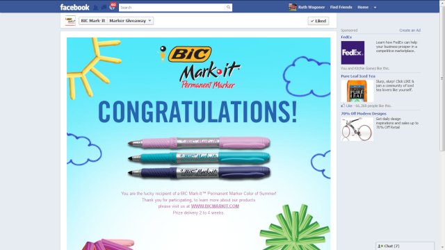 BIC Mark-It™ Permanent Marker Giveaway ends 6/29 Bic10