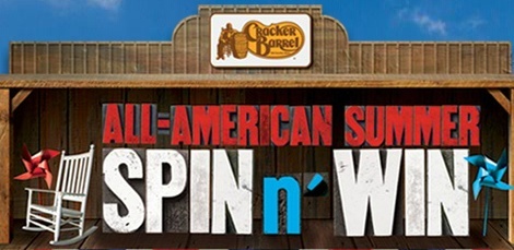 Cracker Barrel Old Country Store All-­‐American Summer Spin n’ Win ends 8/15 Cracke10