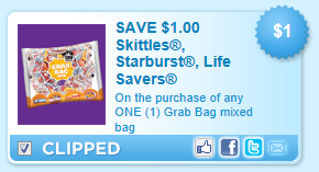 $1 off ANY Grab Bag Mixed Candy Bag Printable Coupon Grab-b10