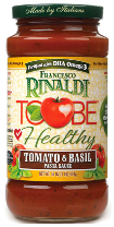 FREE Jar of Rinaldi ToBe Healthy Pasta Sauce Coupon Jar-of10