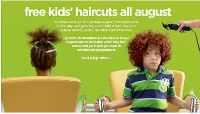 FREE Kids’ Hair Cuts for the Month of August at JCPenny Salon Jcp10