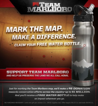 FREE Aluminum Water Bottle from Marlboro Marlbo10