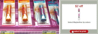 $1 off Maybelline New York Baby Lips Lip Balm Printable Coupon + Target Deal = FREE Maybel10