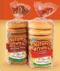 $0.75 off Nature’s Own Thin Sliced Bagels Printable Coupon Nature11