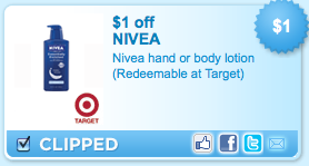 $1/1 Nivea Hand or Body Lotion Target Printable Coupon + Target Deal  Niveat10