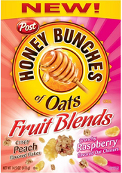$1.10 off Post Honey Bunches of Oats New Fruit Blends Coupon Post-h10