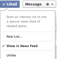 Facebook switch to Timeline: How to help you see EFS posts Scree128