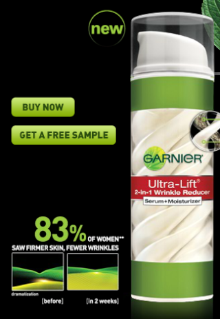 FREE Sample Garnier Ultra-Lift Wrinkle Reducer - Walmart Scree145