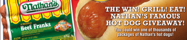 Nathan’s Famous Hot Dogs Sweepstakes ends 7/7 Scree210