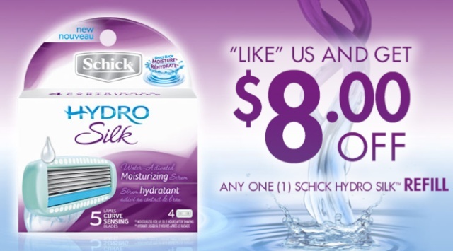 $8/1 Schick Hydro Silk Refill Printable Coupon Screen38