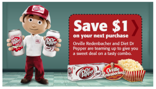 $1 off Orville Redenbacher Popcorn AND Diet Dr Pepper Print/Mail Coupon Screen69