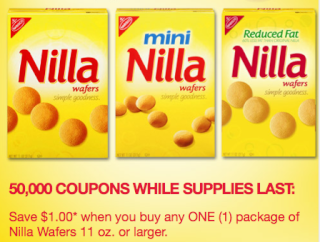 $1/1 Nabisco Nilla Wafers Print/Mail Coupon (First 50,000) Screen84