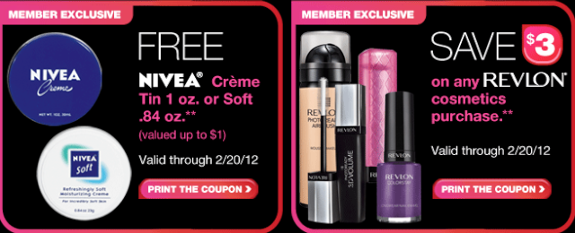 FREE Nivea Creme Tin or Soft & $3 off Revlon for CVS Beauty Club Members Screen98