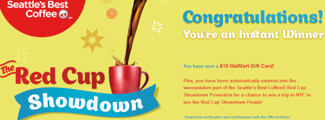 Seattle’s Best Coffee Red Cup Showdown IWG/Sweepstakes Ends 8/5 Seattl11
