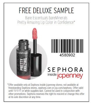 FREE Bare Escentuals BareMinerals Lip Color at Sephora in JCPenney Sephor10