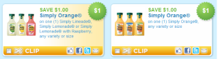 $1 off Simply Orange/Lemonade Printable Coupon + Target Deal Simply10