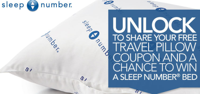FREE Travel Pillow at Sleep Number Stores Sleep10