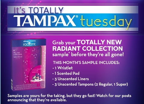 FREE Tampax New Radiant Collection Tampax10
