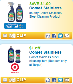 $1/1 Comet Stainless Steel Coupons = FREE at Target Target13