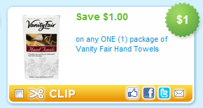 $1 off ANY Vanity Fair Hand Towels Coupon Vanity10