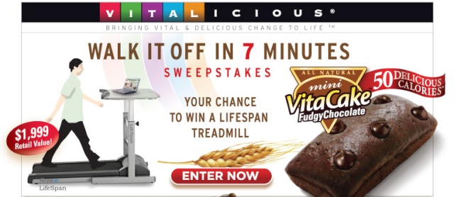 Vitalicious “Walk It Off in 7 Minutes” Sweepstakes  ends 3/4 Vita310