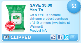 $3.00/$10.00 YES TO Skincare Printable Coupon Yestoc10
