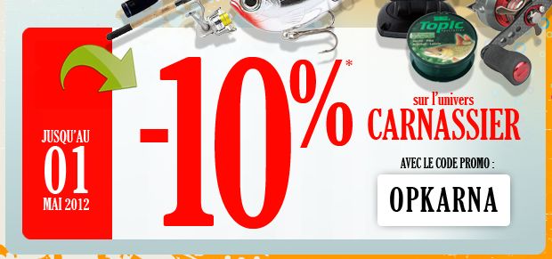 promo sur pecheur.com spéciale carnassiers Promo10