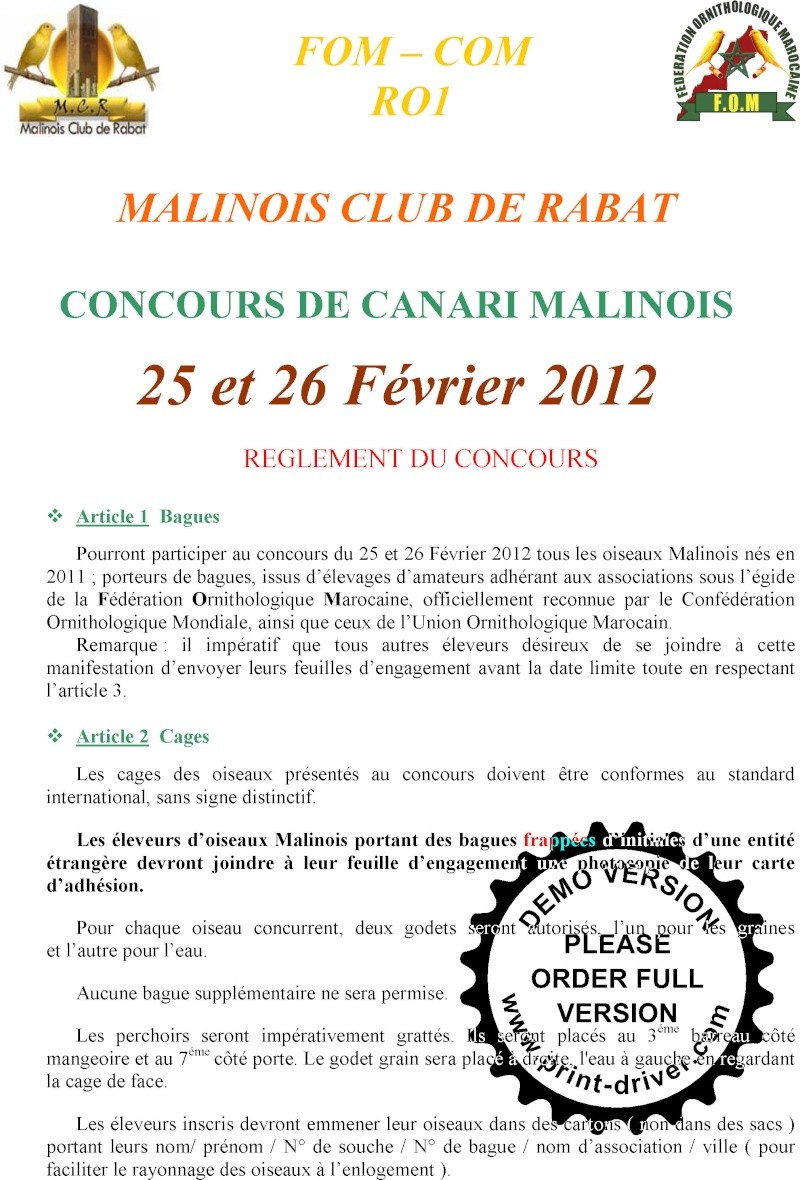 Le 5° Concours du Malinois Club de Rabat Jugé par Edouard MAQUESTIAUX  O.M.J. Cahier30