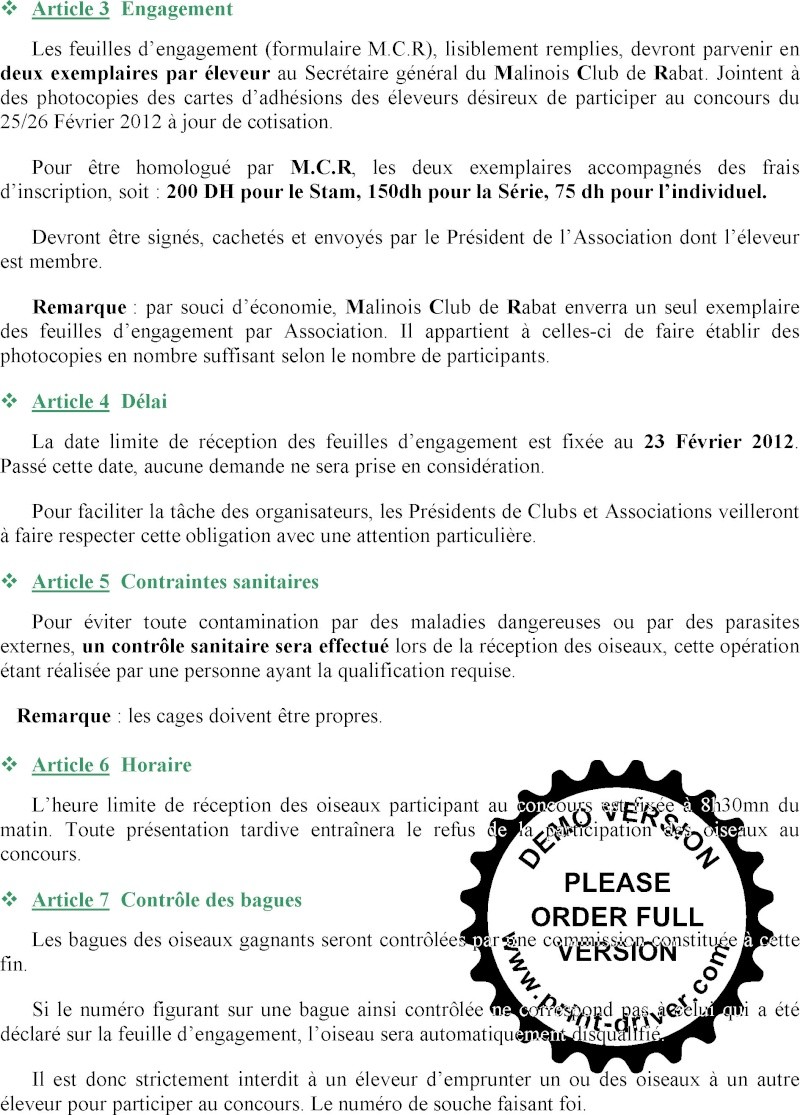 Le 5° Concours du Malinois Club de Rabat Jugé par Edouard MAQUESTIAUX  O.M.J. Cahier31