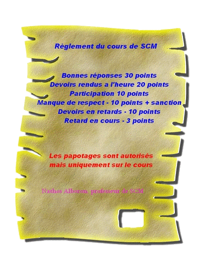 Règlement du cours Parche11