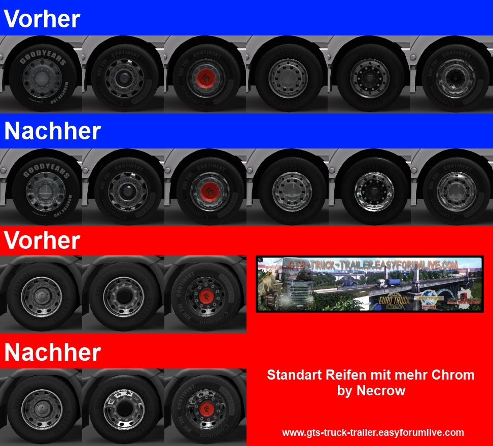 Standart Wheels mit mehr Chrom Ets2_c11