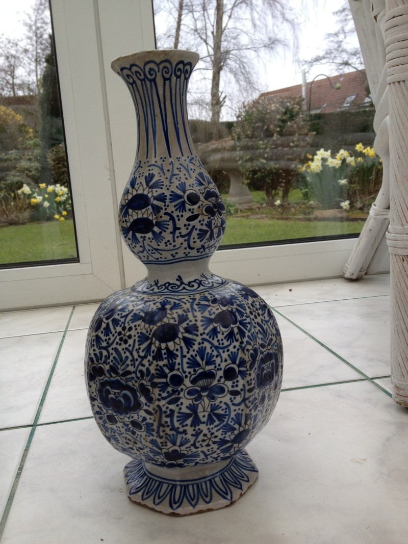 Vase appartenant à ma belle-mère, décor bleu sur fond blanc Photo_12
